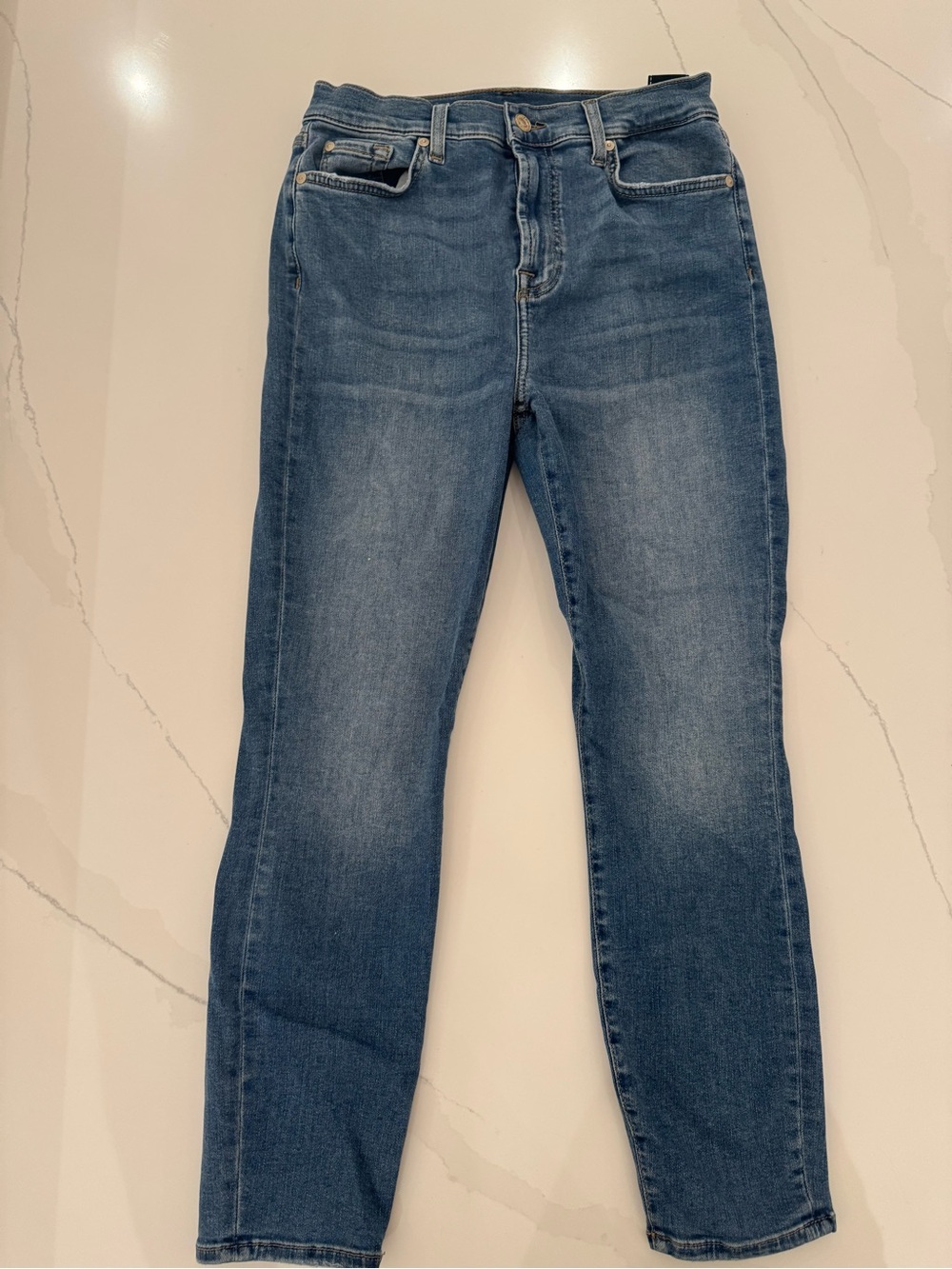 7 For All Mankind Classic Women's Mid-Wash Blue Skinny Jeans size 29